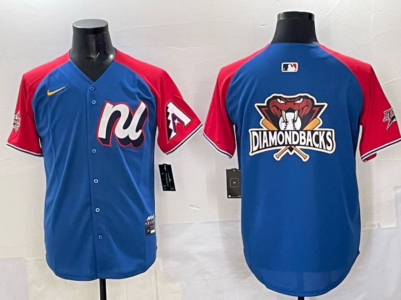 Men Arizona Diamondback Blank Blue red All star 2025 Nike MLB Jersey style 04